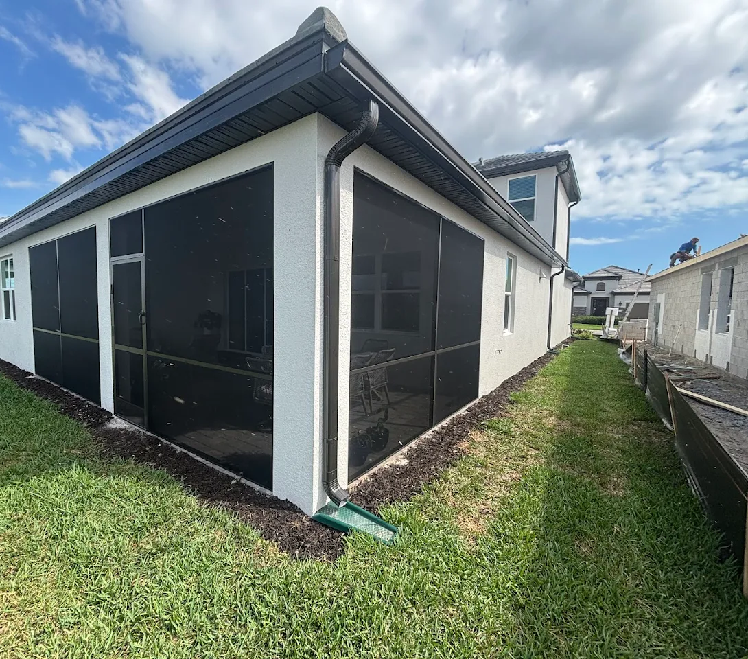 Angled view of screened lanai on Shawn Clipner's home